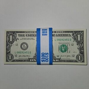 100 Dollar Bills Uncirculated Sequential (01-00) W/ SLEEVES Series 2021 (B201)